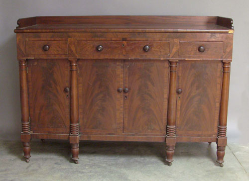 Appraisal: Pennsylvania Sheraton mahogany sideboard ca h l