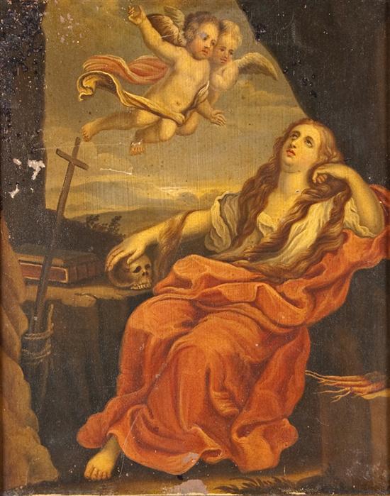 Appraisal: Flemish School th century Mary Magdalene in the Desert oil