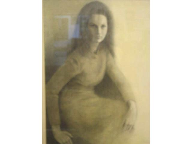 Appraisal: Alfred Miller Drawing of a Seated Lady