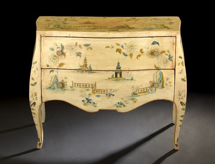 Appraisal: Italian Polychromed Bombe Commode early th century in the Louis