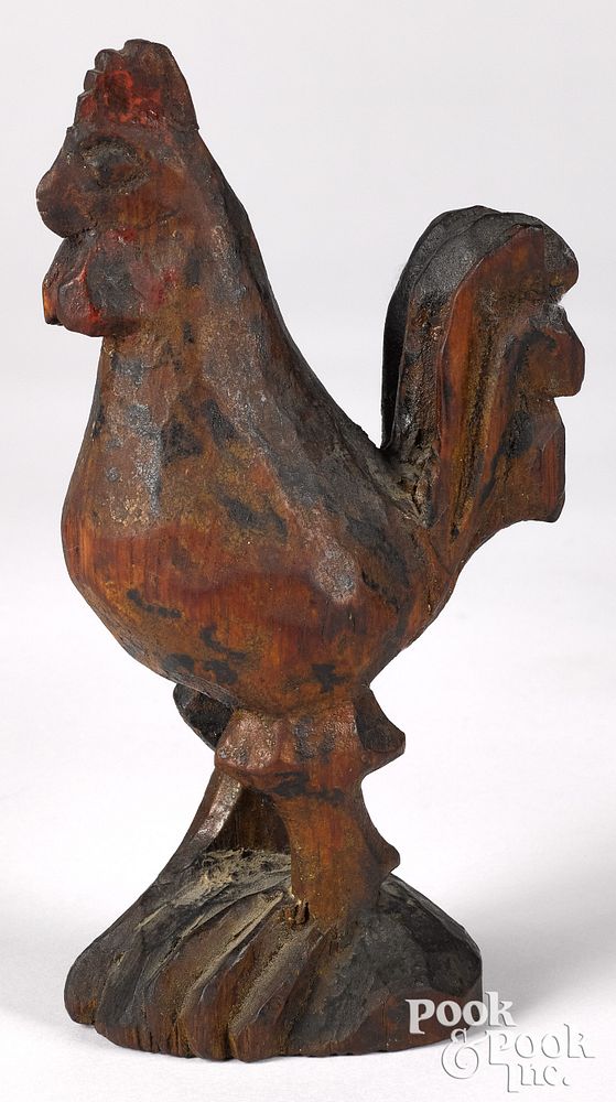 Appraisal: Wilhelm Schimmel carved and painted rooster Wilhelm Schimmel Cumberland Valley