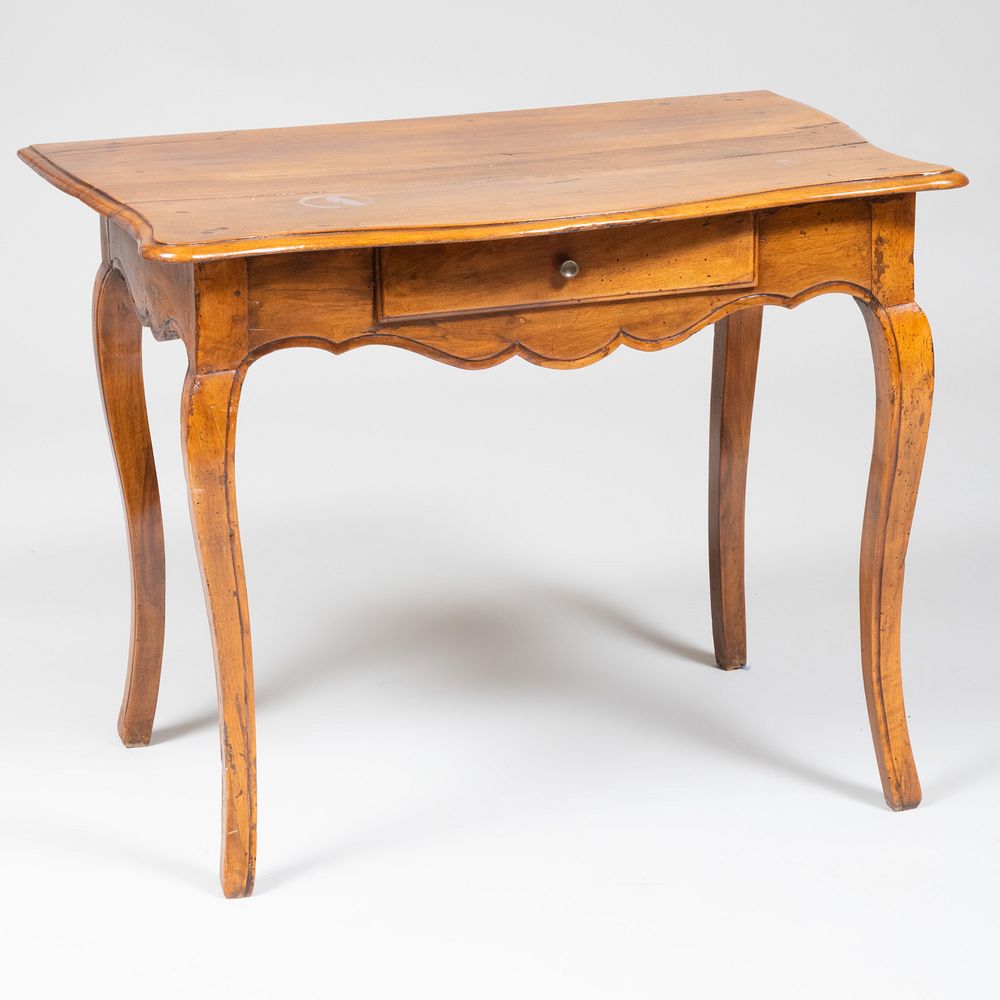 Appraisal: Louis XV Provincial Walnut Side Table Fitted with one drawer