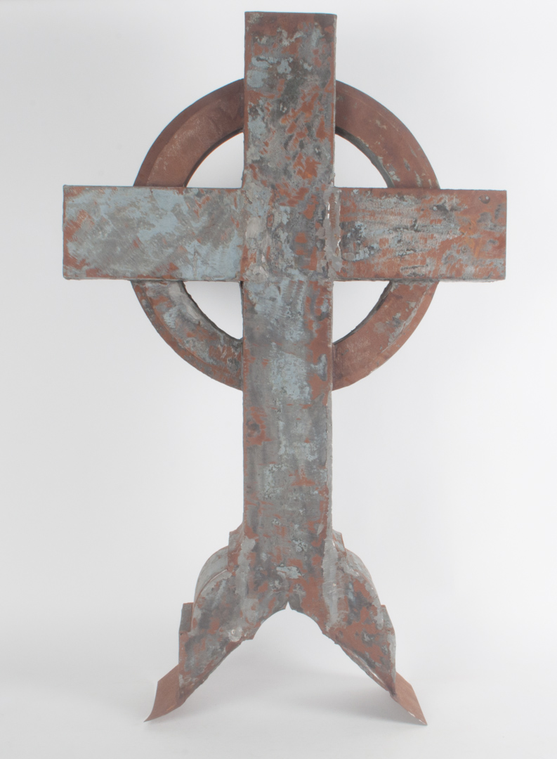 Appraisal: Vintage tin roof mount cross