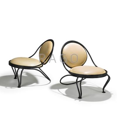 Appraisal: MATHIEU MATEGOT ATELIERS MATEGOT Pair of Copacabana lounge chairs France