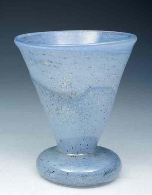 Appraisal: A MONART TYPE GREY TAPERING SMALL VASE on a circular