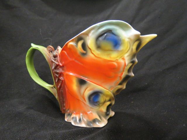 Appraisal: Royal Bayreuth Butterfly Figural Milk Pitcher closed wing variety excellent