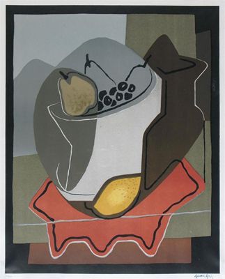 Appraisal: After Juan Gris Spanish - Still Life Stamped signature and