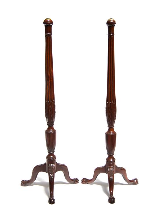 Appraisal: Sale Lot A Pair of George III Mahogany Torcheres th