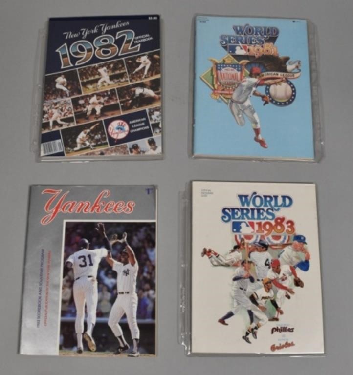 Appraisal: New York Yankees and baseball memorabilia World Series official programs