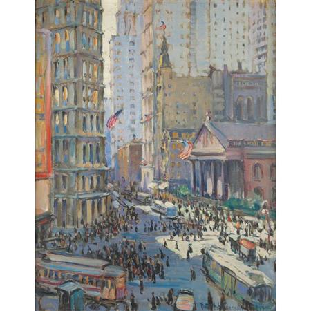 Appraisal: Ruth A Temple Anderson American - Fulton and Broadway with