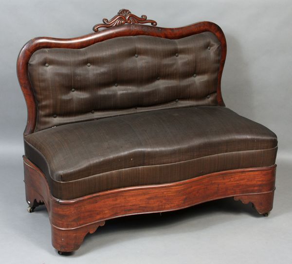 Appraisal: th Century Classical Boston Empire mahogany settee h x w