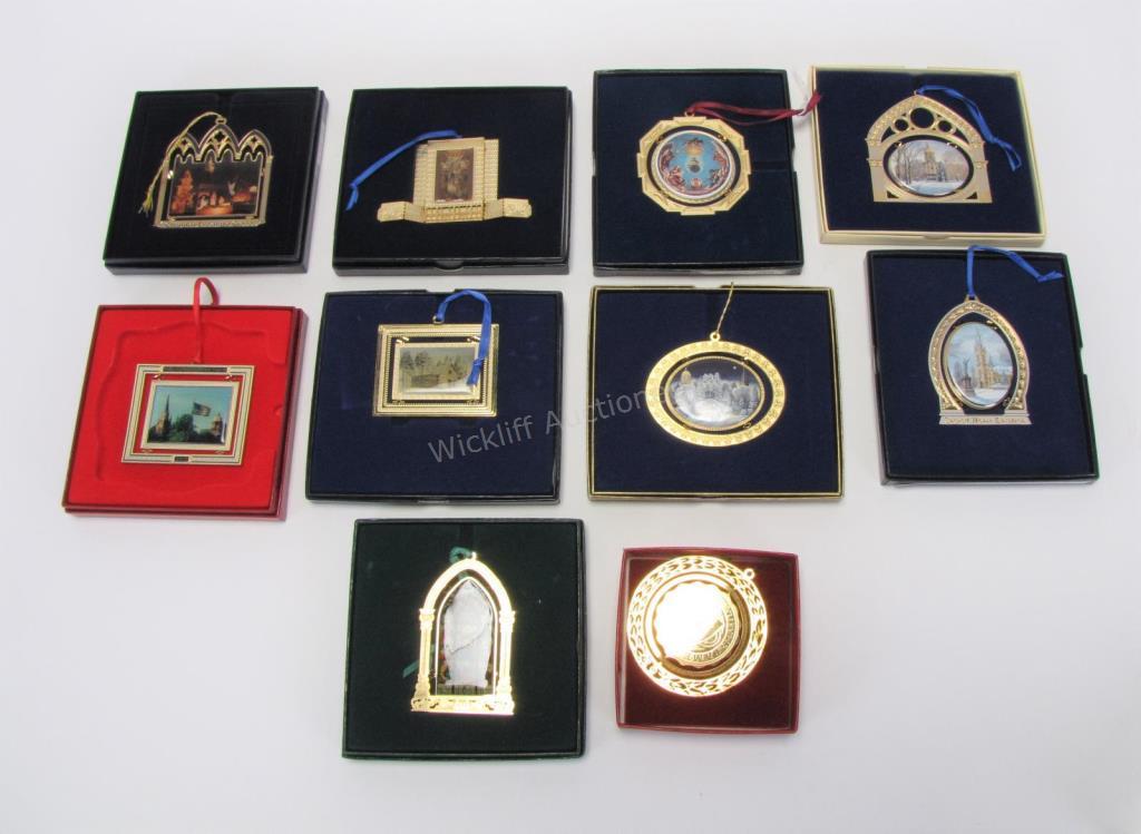 Appraisal: Group of Notre Dame Ornaments ten total including school seal