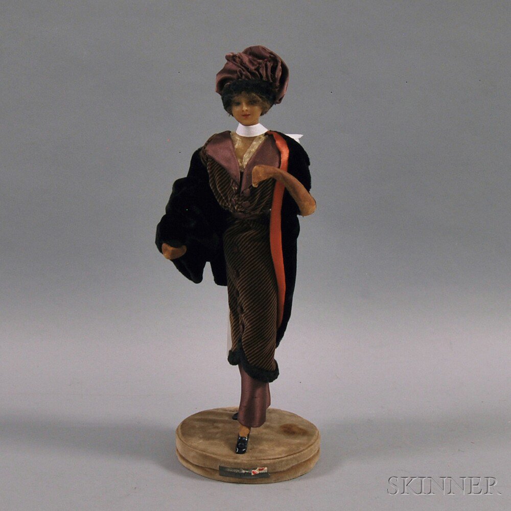 Appraisal: Wax Fashion Doll possibly Lafitte Desirat France c standing figure