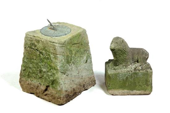 Appraisal: TWO STONE GARDEN PIECES American or European early th century