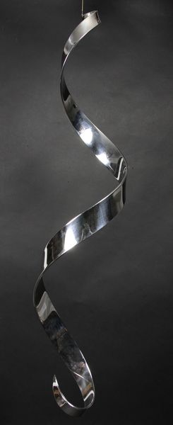 Appraisal: David E Herschler American b sculpture 'Ribbon in Space' x