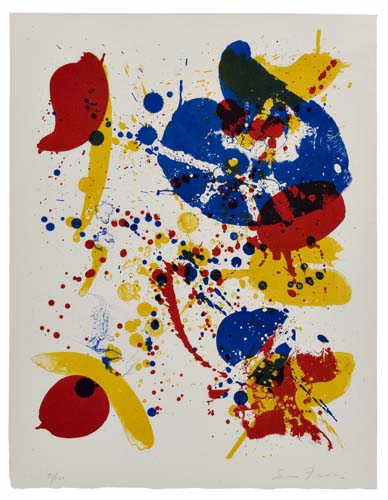 Appraisal: SAM FRANCIS An Set-- Color lithograph on Rives BFK x