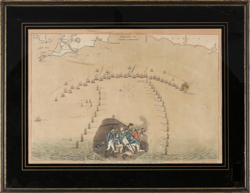 Appraisal: PRINT EVER MEMORABLE BATTLE OFF CAPE TRAFALGAR FIRST QUARTER OF