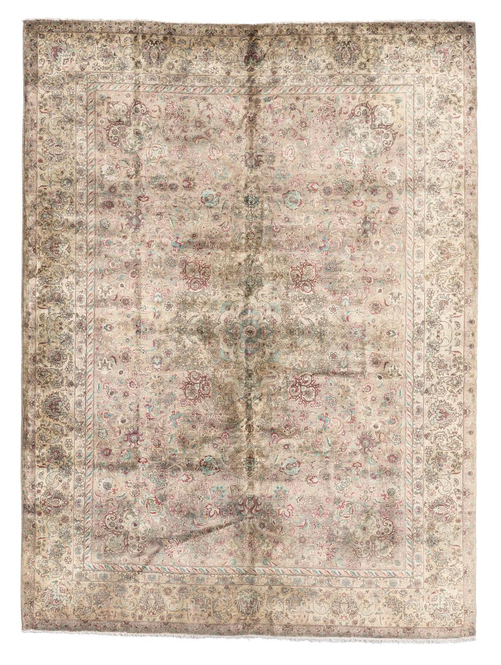 Appraisal: A Tabriz area rug Mid- th Century Wool on cotton