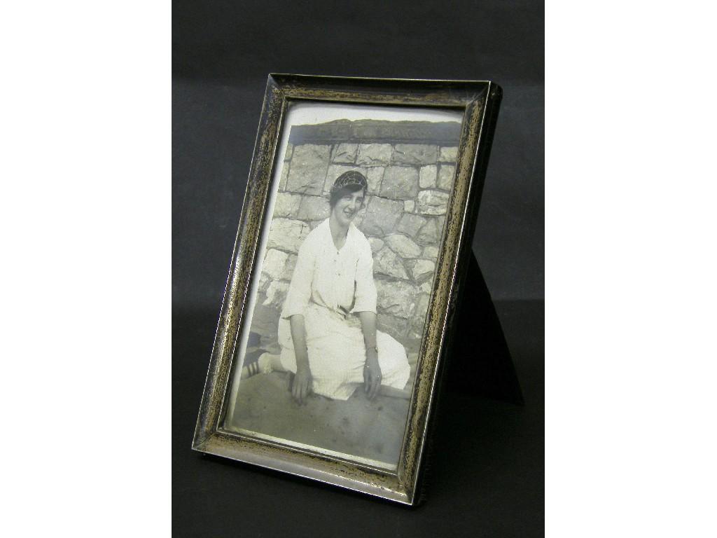 Appraisal: s silver easel picture frame maker E M S Birmingham