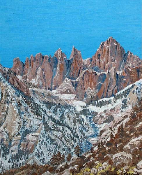 Appraisal: Kay Zinck American th Century Sierra Trees Sierra Peaks a