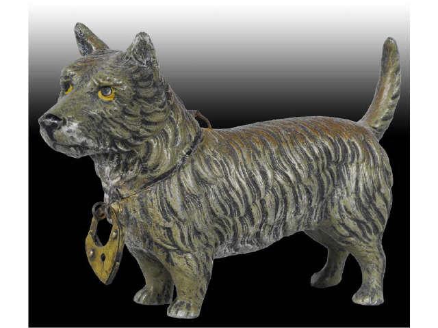 Appraisal: German Lead Scottie Dog Still Bank Description Scarce Original lock