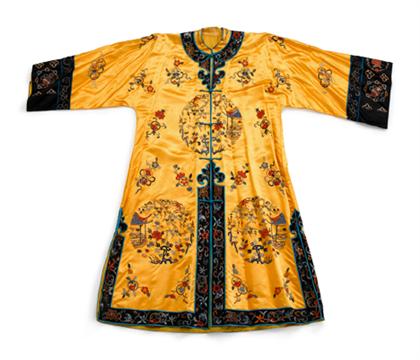 Appraisal: Two Chinese silk embroided jackets early th century Both finely