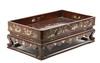 Appraisal: CHINESE TEA TRAY - Mother-of-Pearl Inlaid Rosewood Tea Tray with