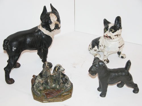 Appraisal: Artist unknown Title Cast Iron Dog Doorstops a Setter b