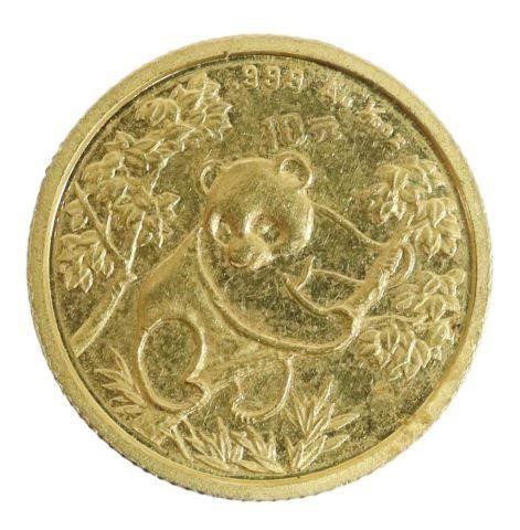 Appraisal: Chinese gold panda coin ounce