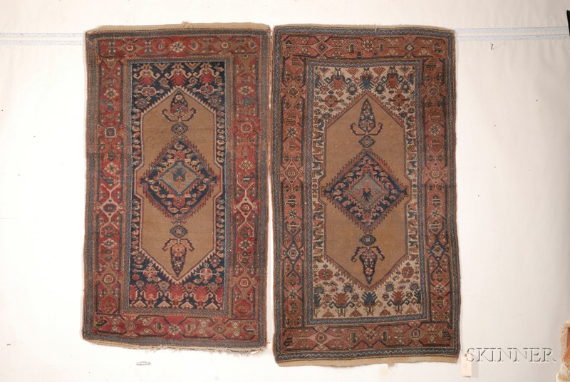 Appraisal: Two Similar Northwest Persian Rugs early th century slight wear