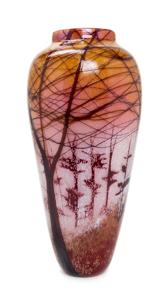 Appraisal: Sale Lot An American Studio Glass Vase Richard Satava b