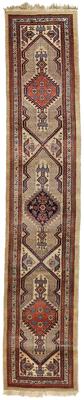 Appraisal: Serab runner serrated geometric elements on ivory field camel border