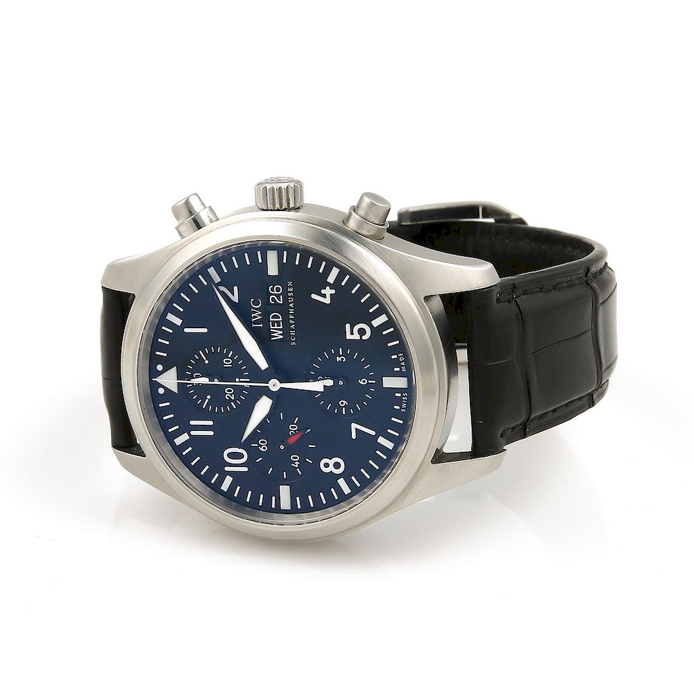 Appraisal: IWC Pilot Chronograph Stainless Steel Watch IWC Pilot Chronograph Stainless