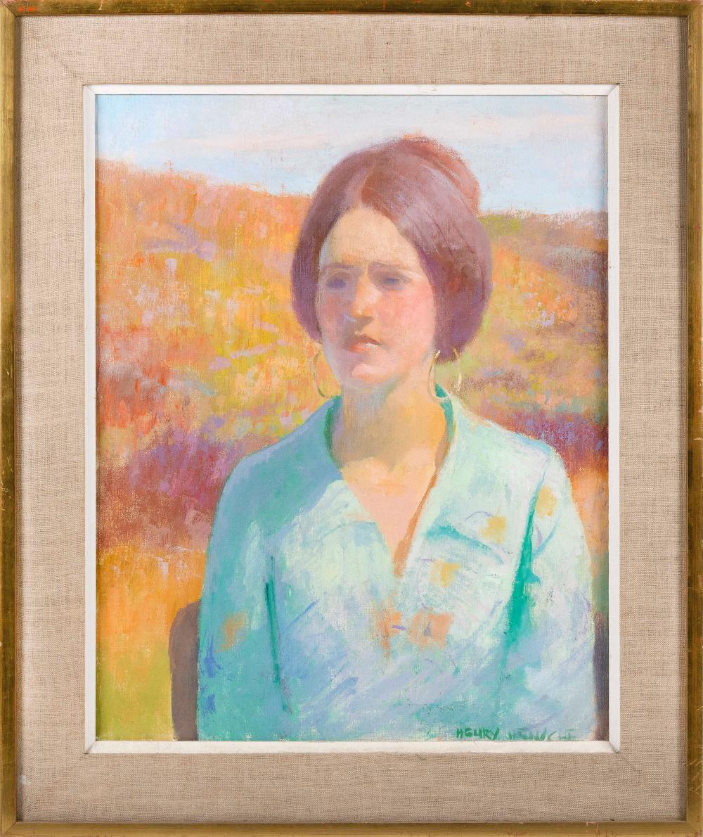 Appraisal: HENRY HENSCHE MASSACHUSETTS LOUISIANA GERMANY - PORTRAIT OF A WOMAN