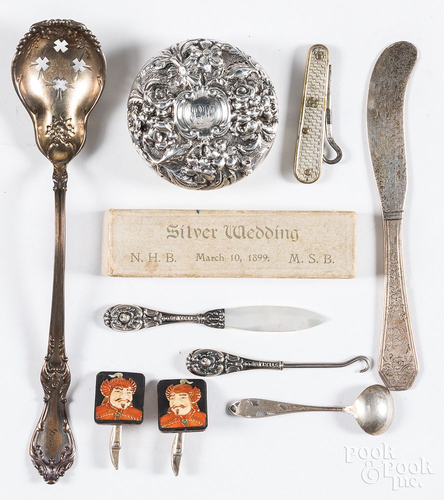 Appraisal: Sterling silver and plate accessories Sterling silver and plate accessories