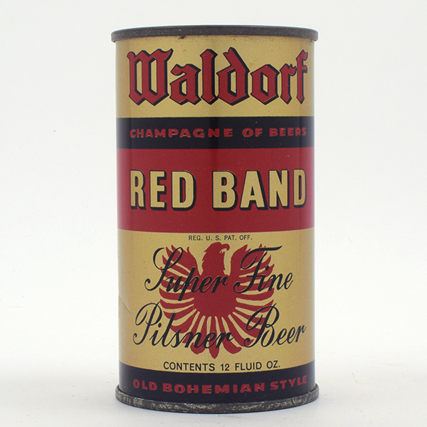 Appraisal: Waldorf Red Band Beer Opening Instruction Flat Top - Reference