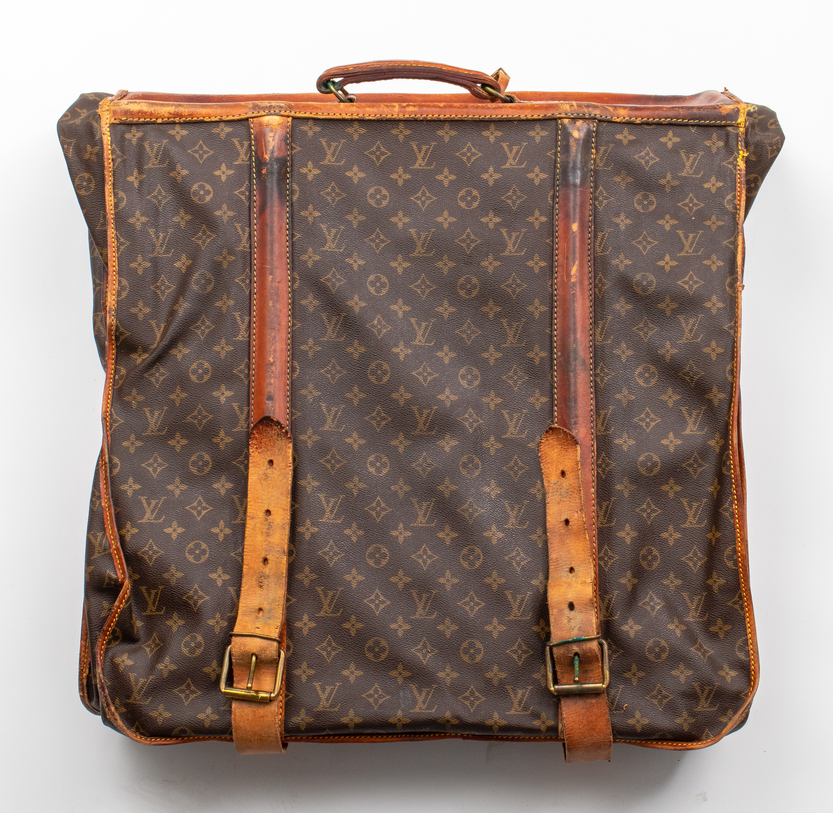 Appraisal: VINTAGE LOUIS VUITTON GARMENT BAG Vintage Louis Vuitton garment bag