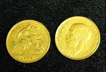 Appraisal: Two George V half sovereigns and