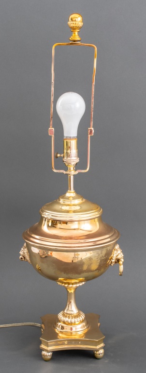 Appraisal: RALPH LAUREN URN FORM GILT METAL TABLE LAMP Ralph Lauren