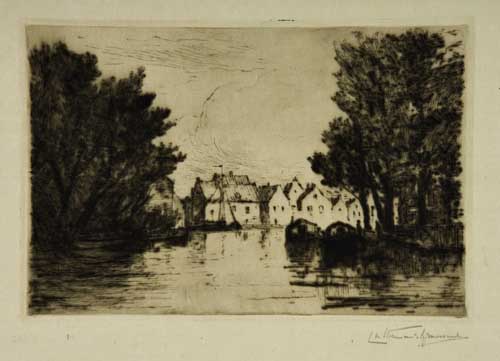 Appraisal: CAREL N STORM VAN'S-GRAVESANDE Group of drypoints Coastal Village View