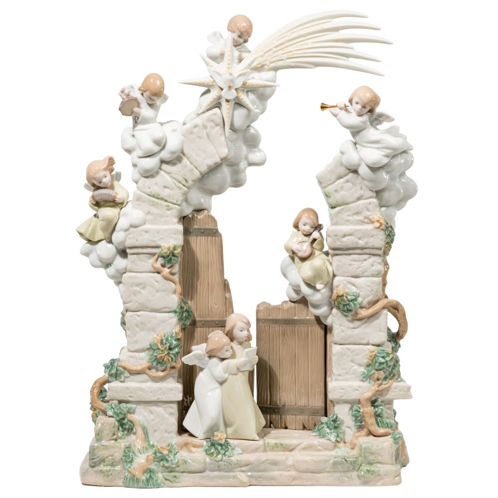 Appraisal: LLADRO THE STABLE IN BETHLEHEM FIGURINERetired sculpted by Regino Torrijos