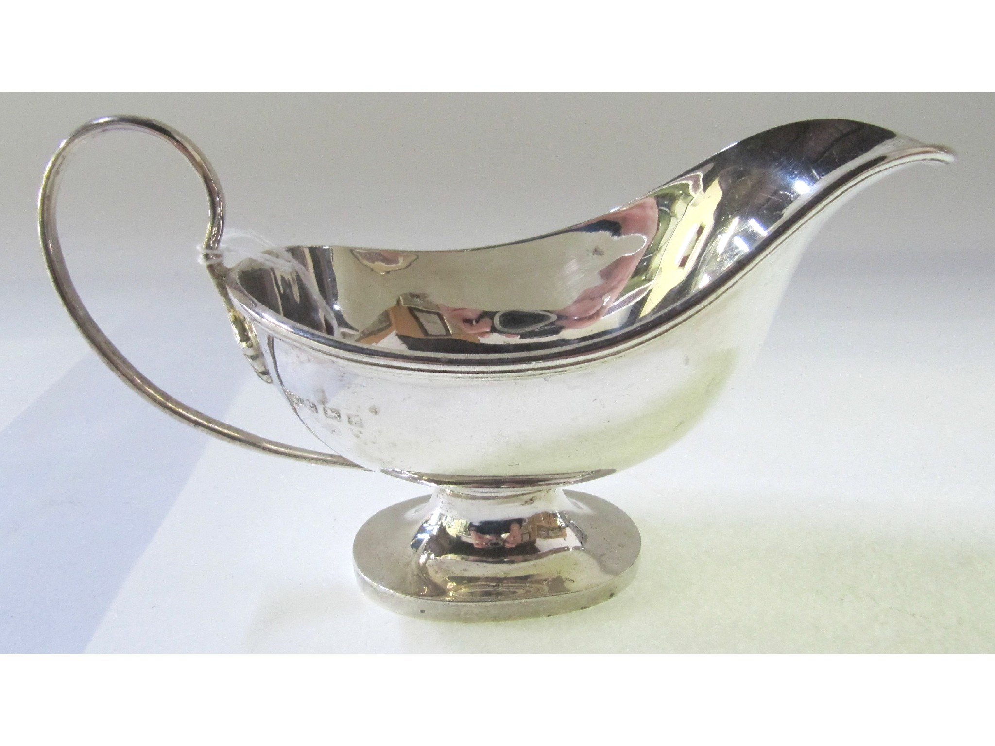 Appraisal: A silver sauceboat Birmingham