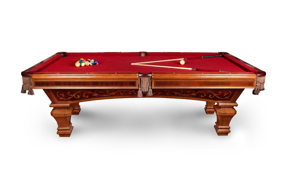 Appraisal: A Brunswick Ashbee Mahogany Pool Table and Chair A Brunswick