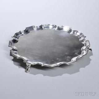 Appraisal: George IV Sterling Silver Salver George VI Sterling Silver Salver