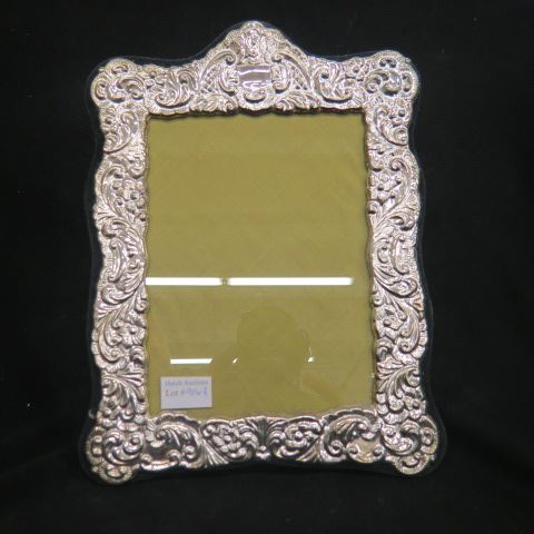 Appraisal: Silver Picture Frame fancy design for a x image overall