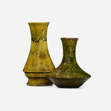 Appraisal: George E Ohr VASES SET OF TWO USA - glazed