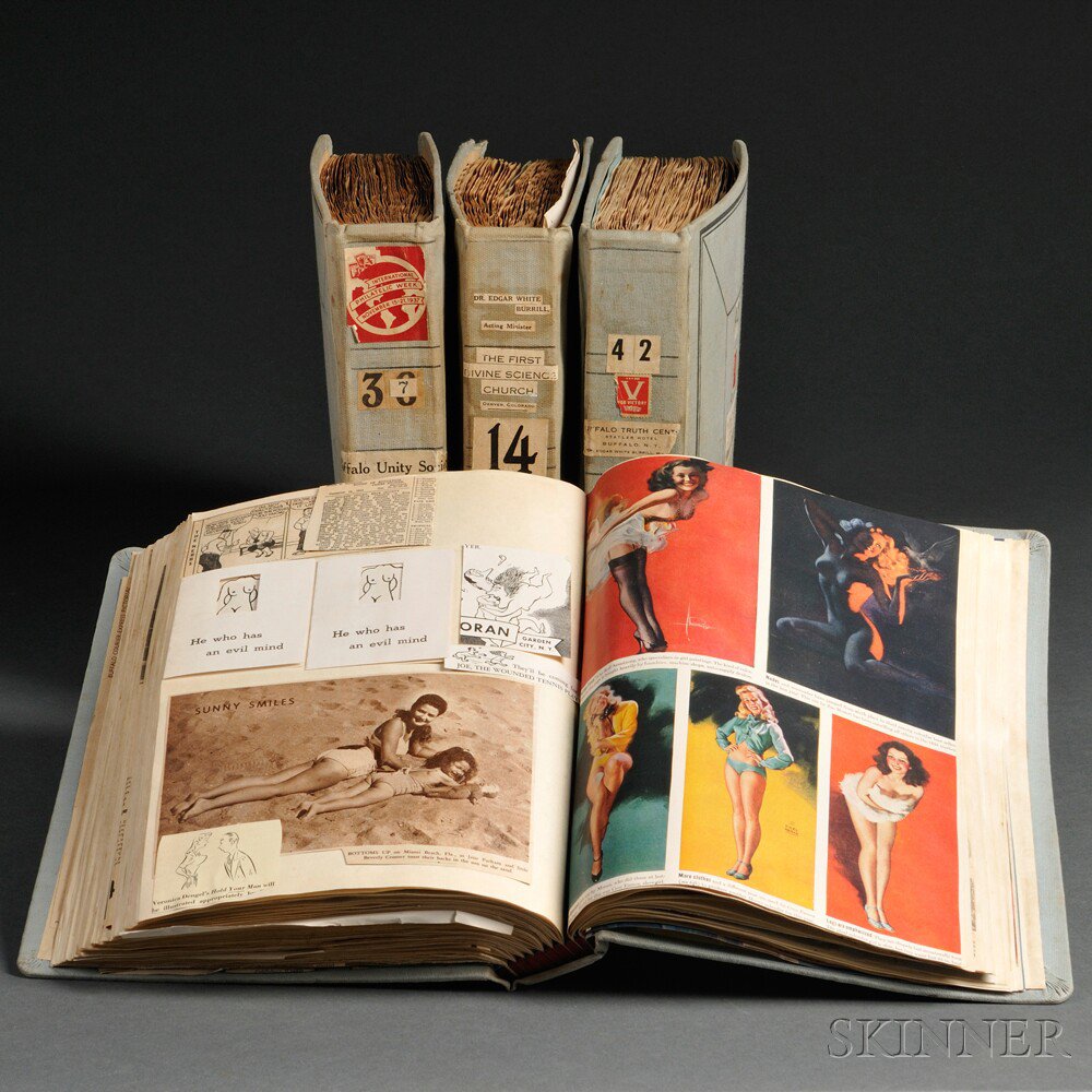 Appraisal: Burrill Edgar White fl mid- th century Four Scrapbooks These