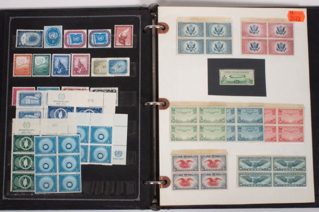 Appraisal: Collection of U S airmail stamps -about in blocks of