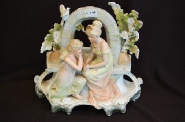 Appraisal: LATE THC GERMAN BISQUE FIGURAL GROUP AF