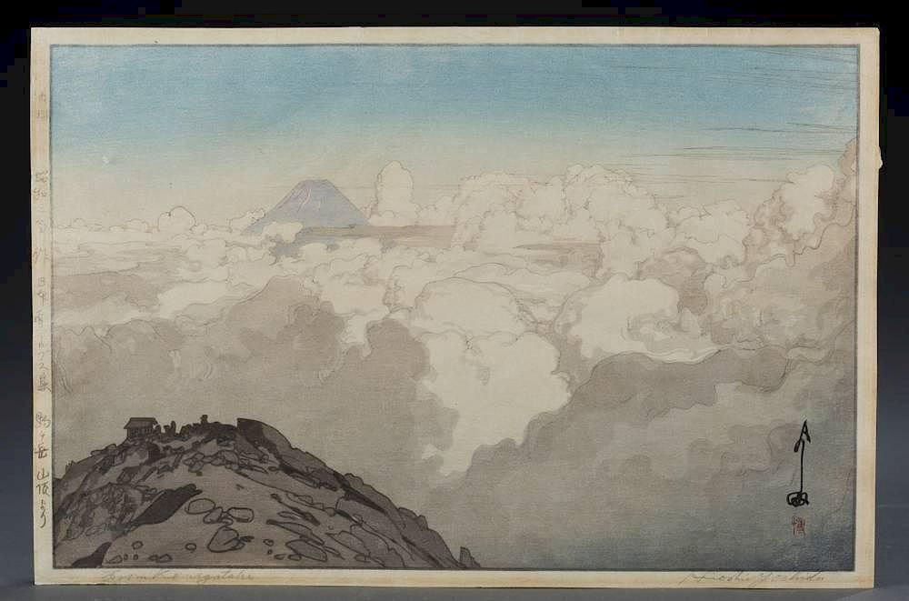 Appraisal: Hiroshi Yoshida Komagatake Hiroshi Yoshida Japan - Woodblock print Komagatake